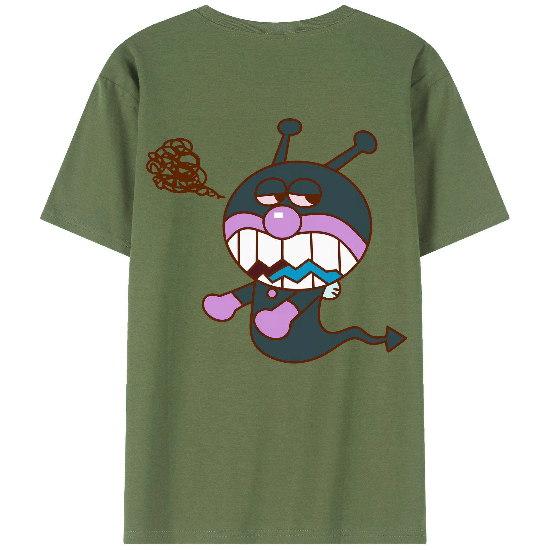 （画像用） アンパンマン Anpanman 綿100％ メンズ半袖Tシャツ（バックプリント） 通気性